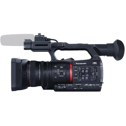 Panasonic AG-CX350 4K Camcorder with Deluxe Accessory Bundle: 2x SanDisk 128GB Ultra SDXC, 2x Spare Batteries, 160 LED Video Light, 80” Tripod/Monopod & Much More (30pc Bundle)
