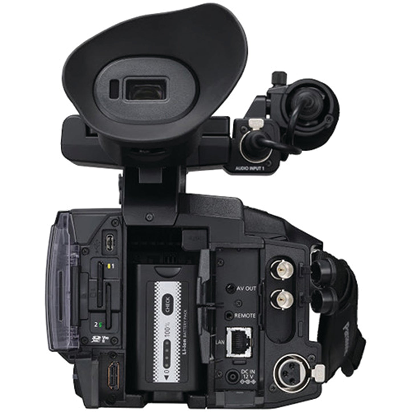 Panasonic AG-CX350 4K Camcorder with Deluxe Accessory Bundle: 2x SanDisk 128GB Ultra SDXC, 2x Spare Batteries, 160 LED Video Light, 80” Tripod/Monopod & Much More (30pc Bundle)