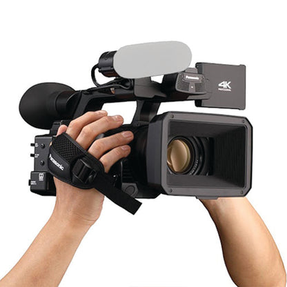 Panasonic AG-CX350 4K Camcorder with Deluxe Accessory Bundle: 2x SanDisk 128GB Ultra SDXC, 2x Spare Batteries, 160 LED Video Light, 80” Tripod/Monopod & Much More (30pc Bundle)
