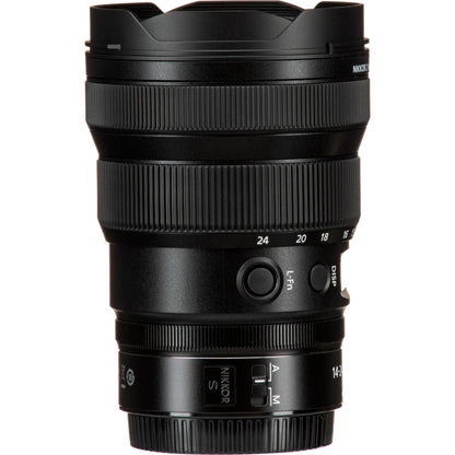 Ultimaxx Essential Bundle + Nikon NIKKOR Z 14-24mm f/2.8 S Lens + SanDisk 32GB Ultra Memory Card, Water-Resistant Lens Pouch, Manufacturer’s Accessories & More (15pc Bundle)