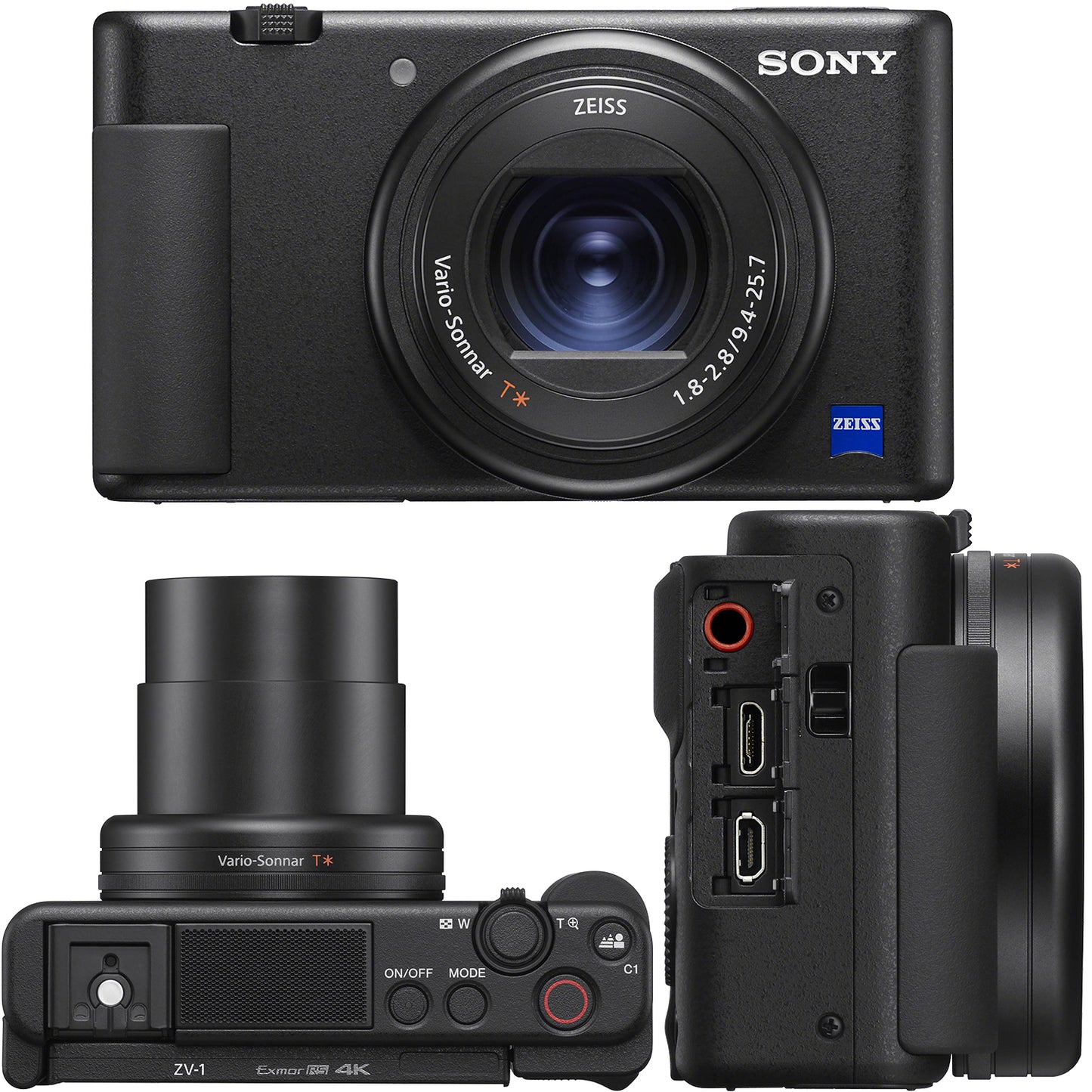 Sony ZV-1 Digital Camera (Black) Ultimaxx Streaming/Vlogging Complete Bundle + RGBlink Mini Pro, Tao 1pro, Ask Nano Starter Set + , SanDisk 128GB Ultra SDXC & Much More (34pc Bundle)