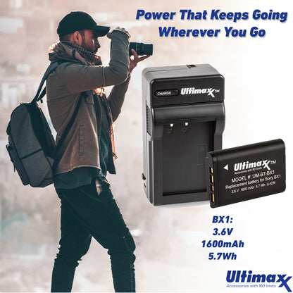 Sony Cyber-shot DSC-RX100 VII Digital Camera with Essential Accessory Bundle: SanDisk 64GB Ultra SDXC, 2x Extended Life Replacement Batteries with Travel Charger & More