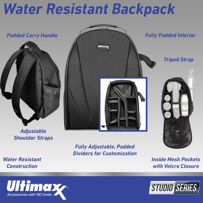 Ultimaxx Essential Nikon Z50 (Body Only) Bundle - Includes: 64GB Ultra Memory Card, Extended Life Replacement Battery, Water-Resistant Camera Backpack & More (16pc Bundle)