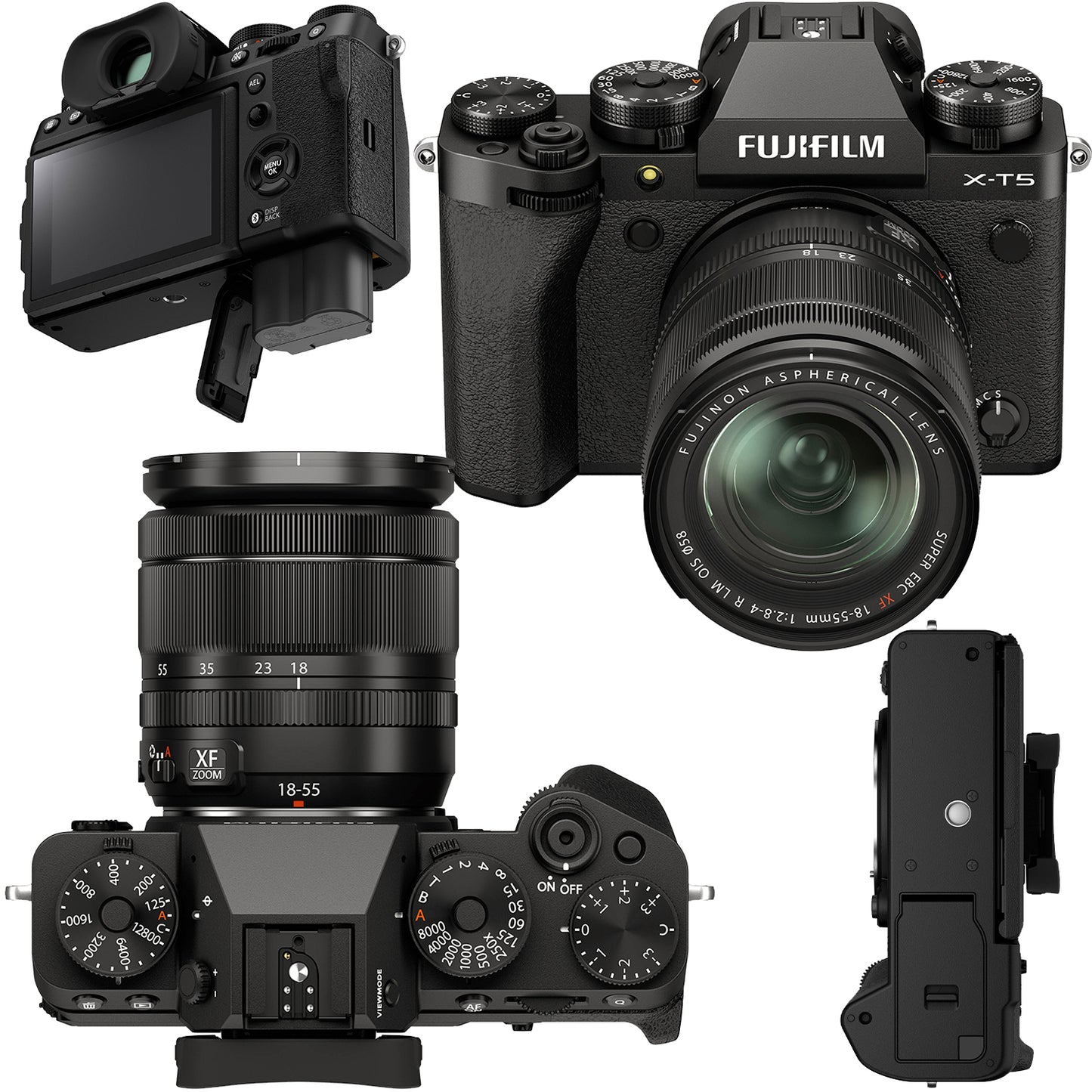 Ultimaxx Advanced FUJIFILM X-T5 with 18-55mm Lens (Black) Bundle - Includes: 128GB Extreme Memory Card, Universal Speedlite, 2x Replacement Batteries & Much More (35pc Bundle)