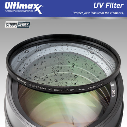 Ultimaxx Advanced Fujifilm XF 23mm f/1.4 WR Lens Bundle - Includes: Water-Resistant Lens Pouch, 2.2x Telephoto Zoom Lens Attachment, Protective UV Filter & More (17pc Bundle)