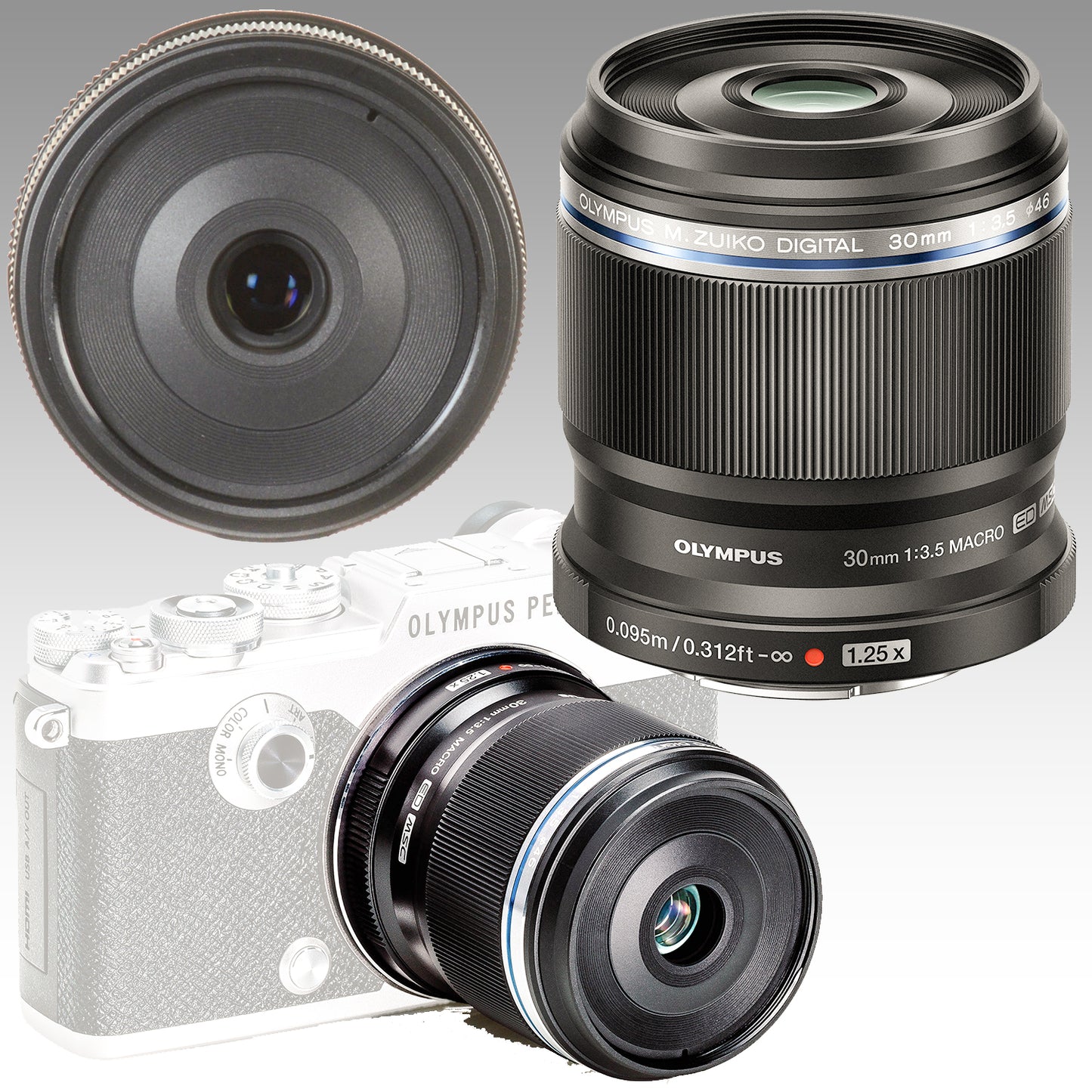 Ultimaxx Advanced Olympus 30mm f/3.5 Macro Lens Bundle - Includes: 0.43x Wide-Angle Lens Attachment, Variable Neutral Density Filter (ND2-ND400) & More (15pc Bundle)