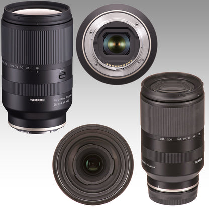 Tamron 18-300mm f/3.5-6.3 Lens Bundle (E-Mount)- Includes: Water-Resistant Lens Pouch, 3PC Protective Filter Kit, Lens Hood & Much More (18pc Bundle)