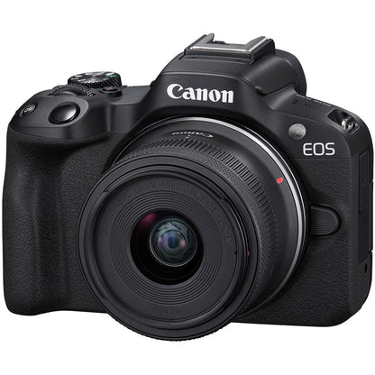 Canon EOS R50 Mirrorless Camera w/ 18-45mm and 55-210mm Lenses (Black)