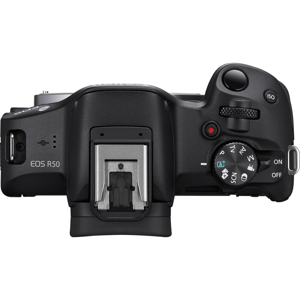Canon EOS R50 Mirrorless Camera w/ 18-45mm and 55-210mm Lenses (Black)