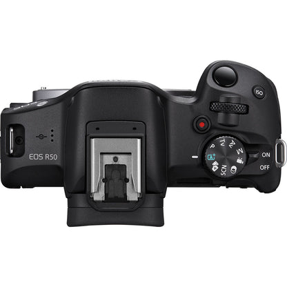 Canon EOS R50 Mirrorless Camera w/ 18-45mm and 55-210mm Lenses (Black)