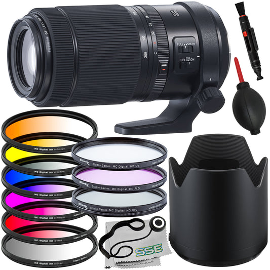 Ultimaxx Essential FUJIFILM GF 100-200mm f/5.6 R LM OIS WR Lens Bundle - Includes: 6PC Gradual Color Filter Kit, 3PC Protective Filter Kit & More (19pc Bundle)