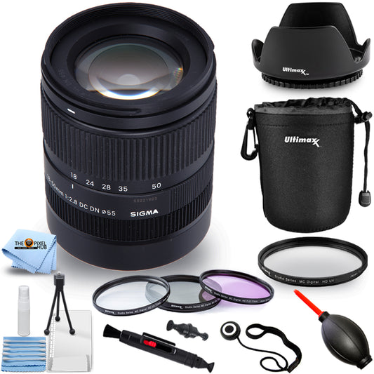Sigma 18-50mm f/2.8 DC DN Contemporary Lens for FUJIFILM X Bundle