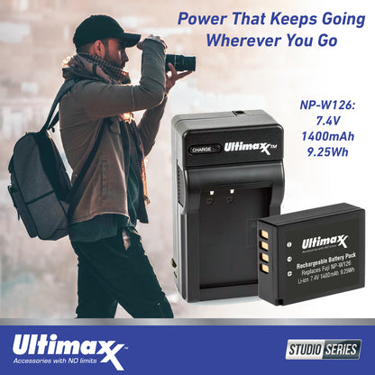 Ultimaxx Essential FUJIFILM X-S10 Mirrorless Camera Bundle (Black - Body Only) - Includes: 128GB Ultra Memory Card, 1x Replacement Battery & More (22pc Bundle)