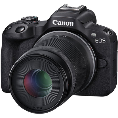 Canon EOS R50 Mirrorless Camera w/ 18-45mm and 55-210mm Lenses (Black)