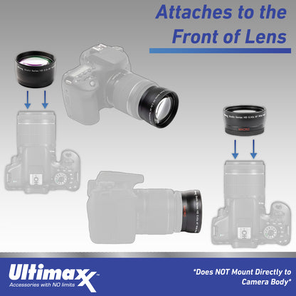 Ultimaxx Essential FUJIFILM GF 110mm f/2 R LM WR Lens Bundle - Includes: 0.43x Wide-Angle Lens Attachment, Protective UV Filter & More (12pc Bundle)