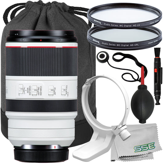 Ultimaxx Essential Canon RF 70-200mm f/2.8L IS USM Lens Bundle - Includes: Protective UV and CPL Filters & More (11pc Bundle)
