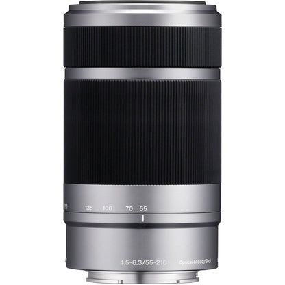 Sony E 55-210mm f/4.5-6.3 OSS Lens (Silver) (White Box)