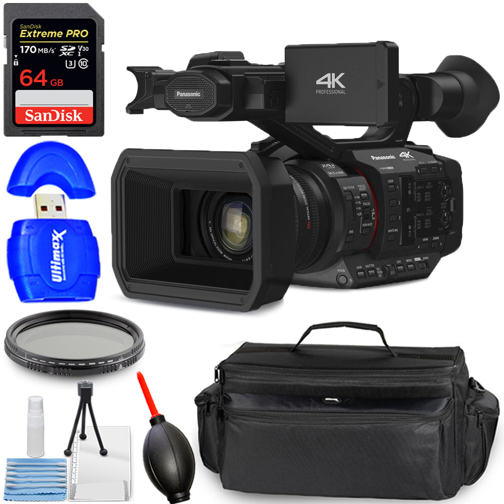 Panasonic HC-X20 4K Mobile Camcorder with Rich Connectivity Starter Bundle