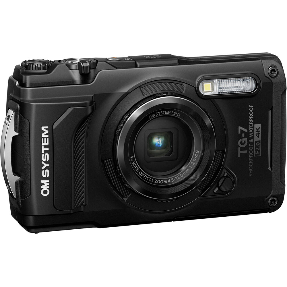 OM SYSTEM Tough TG-7 Digital Camera (Black) Bundle