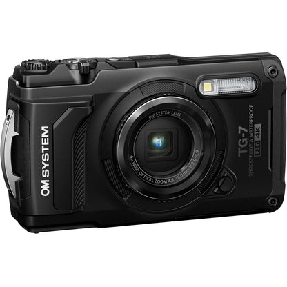 OM SYSTEM Tough TG-7 Digital Camera (Black) Bundle