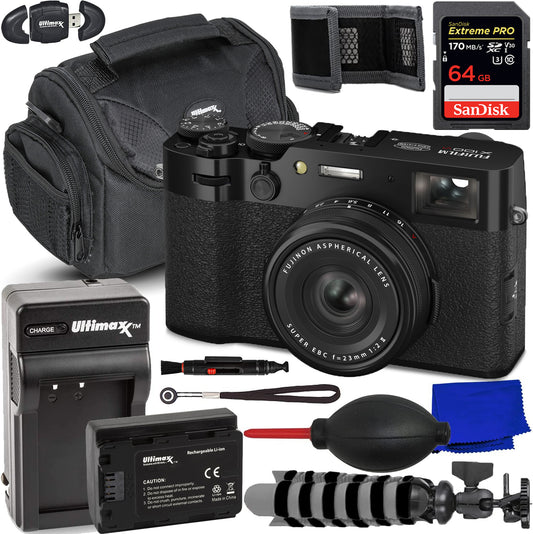 FUJIFILM X100VI Digital Camera (Black) Bundle