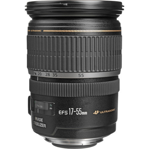 Canon EF-S 17-55mm f/2.8 IS USM lens with 77mm cap