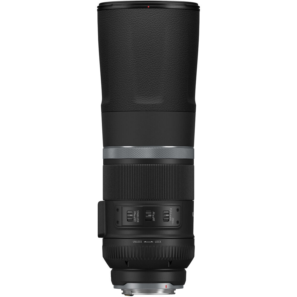 Canon RF 800mm Lens with 95mm cap and RF dust cap