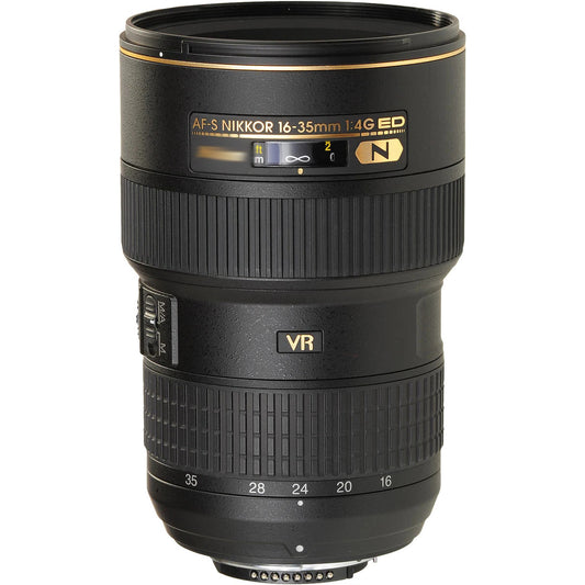 Nikon AF-S NIKKOR 16-35mm f4G ED VR Lens front view