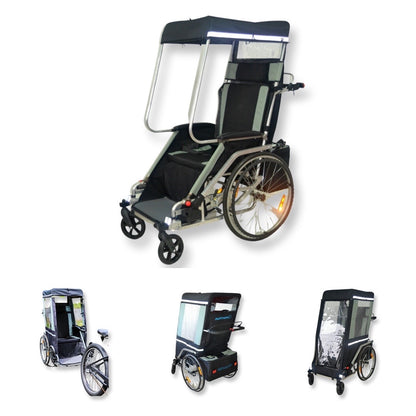 Pedicruiser - 3 in 1 Bike Trailer: Adult Trailer + Stroller + Wheelchair
