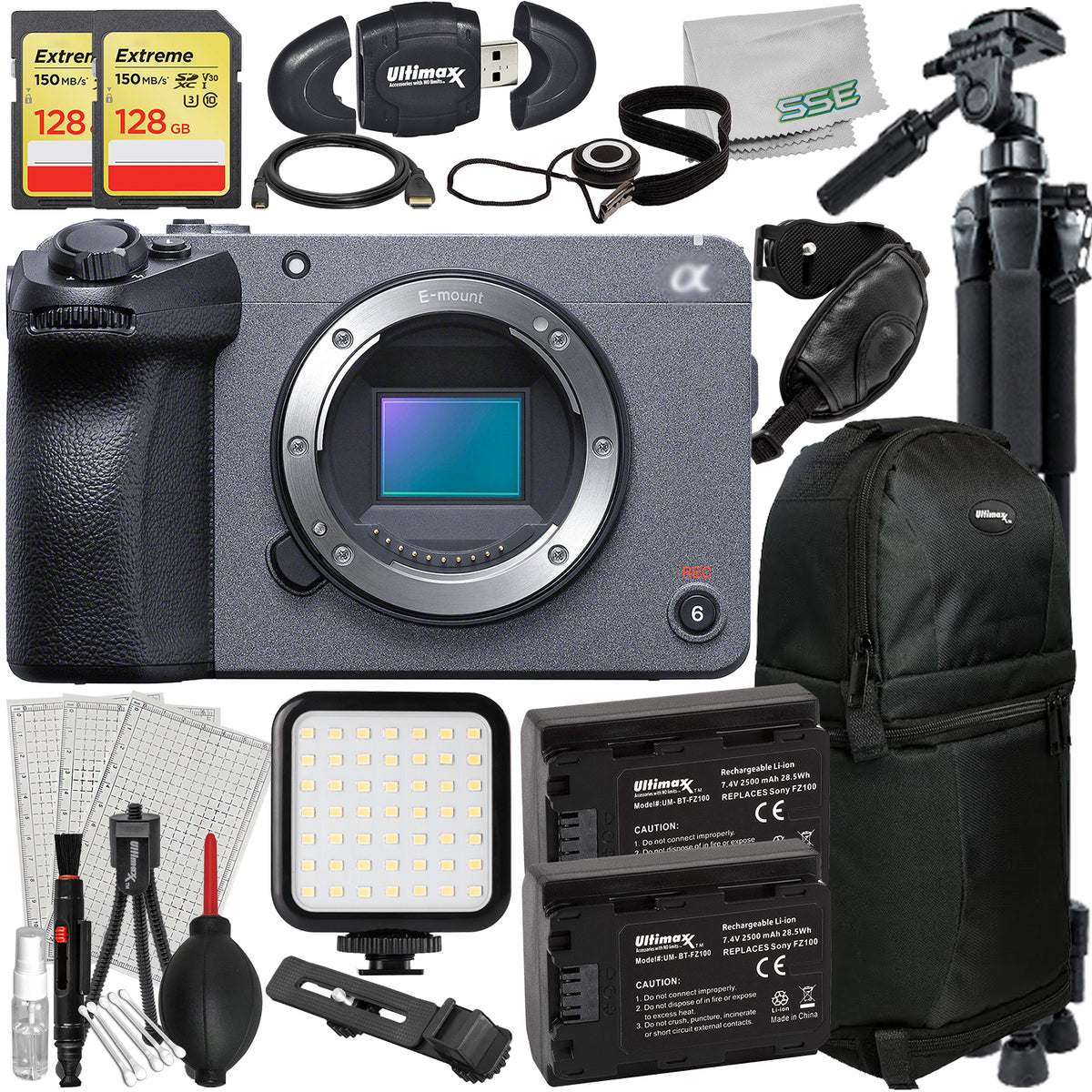 Sony FX30 digital cinema camera body front view