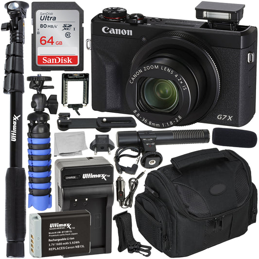 The Canon PowerShot G7 X Mark III Digital Camera and 8PC Video Starter Bundle
