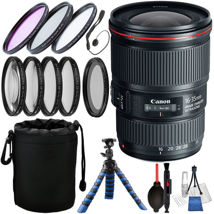Canon EF 16-35mm F/4L IS USM Lens With Accessory Bundle
