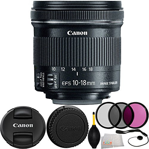 Canon EF-S 10-18mm f/4.5-5.6 IS STM Lens 8 Piece Accessory Kit