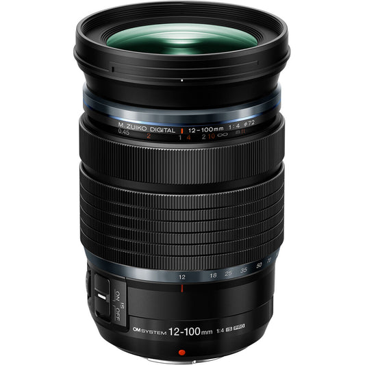 OM SYSTEM 12-100mm f4 IS PRO lens front view
